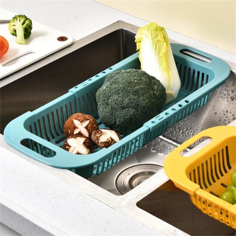 Dish Drying Rack Kitchen Sink Dish Drainer Expandable Drain Basket Easy to Use