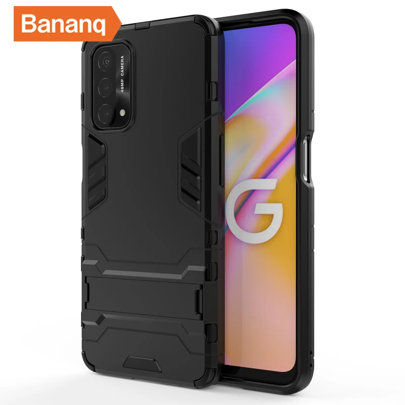 Bananq Stand Case For OPPO A54 A55 A72 A93 A94 5G A59 A73 4G A75 A77 A83 A91 A92 A92S Armor Cover For Realme GT 6 7 Pro 7i 8