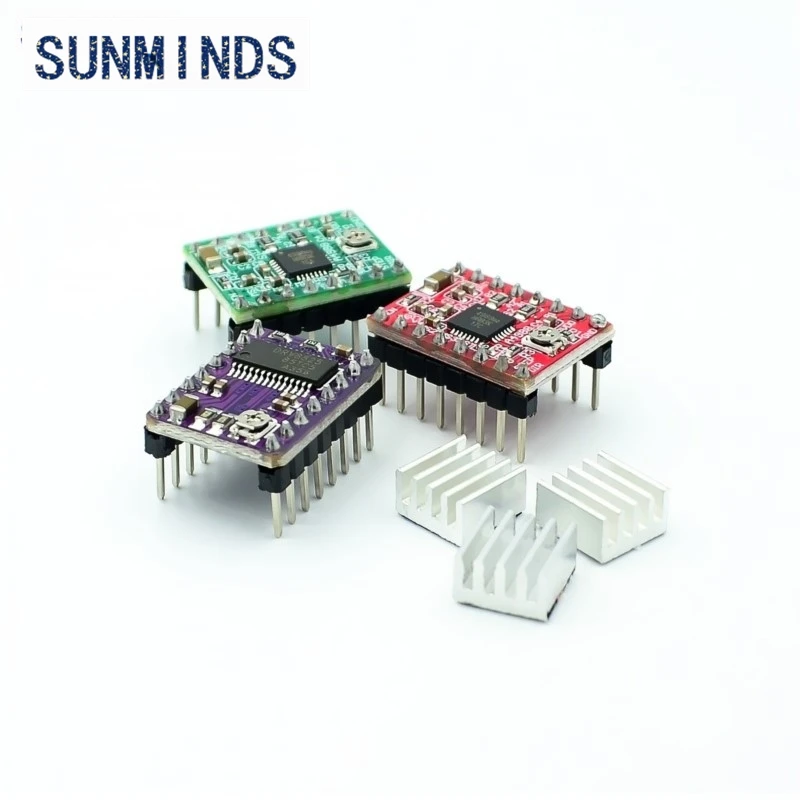 3D Printer Parts StepStick A4988 DRV8825 Stepper Motor Driver With Heat sink Carrier Reprap RAMPS 1.4