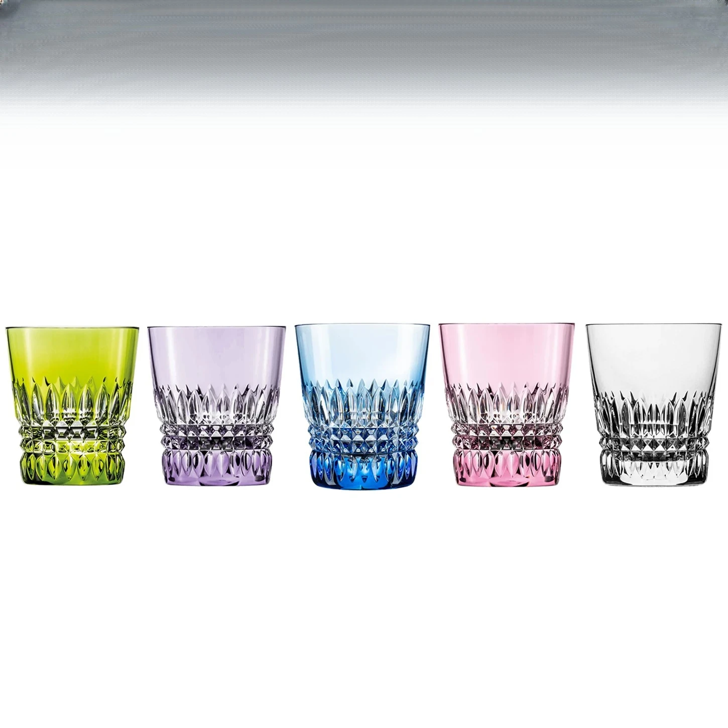 Crystal cup whiskey foreign wine cup court light luxury high-end handmade set colored wine glass