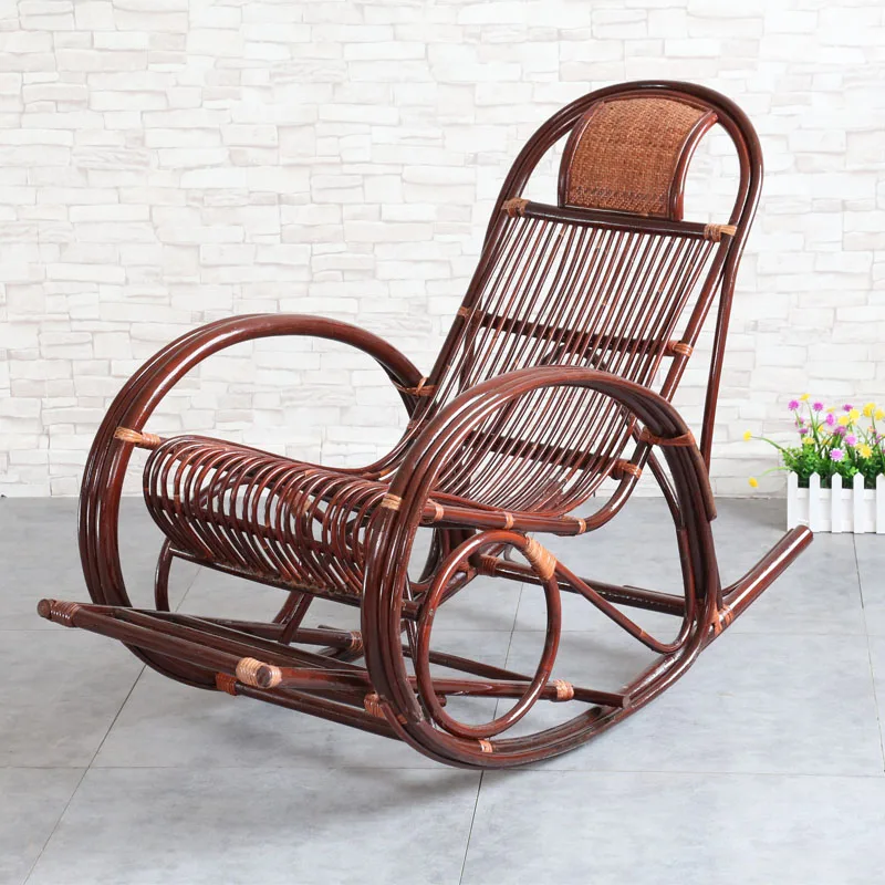 

Modern Senior-Friendly Rattan Recliner Set Rocking Chair For Living Room & Balcony Courtyard & Outdoor Use-Factory Wholesale