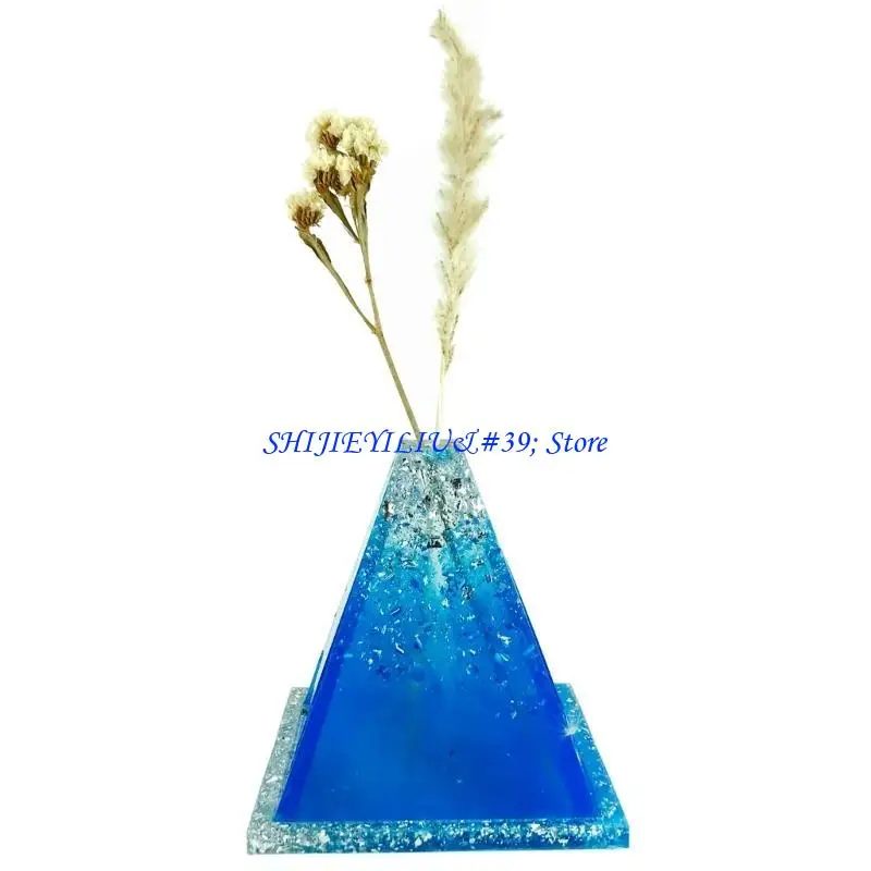 

E21F Ваза, форма для литья из эпоксидной смолы, форма для домашнего декора, пирамида, ваза для цветов, форма для литья из смолы