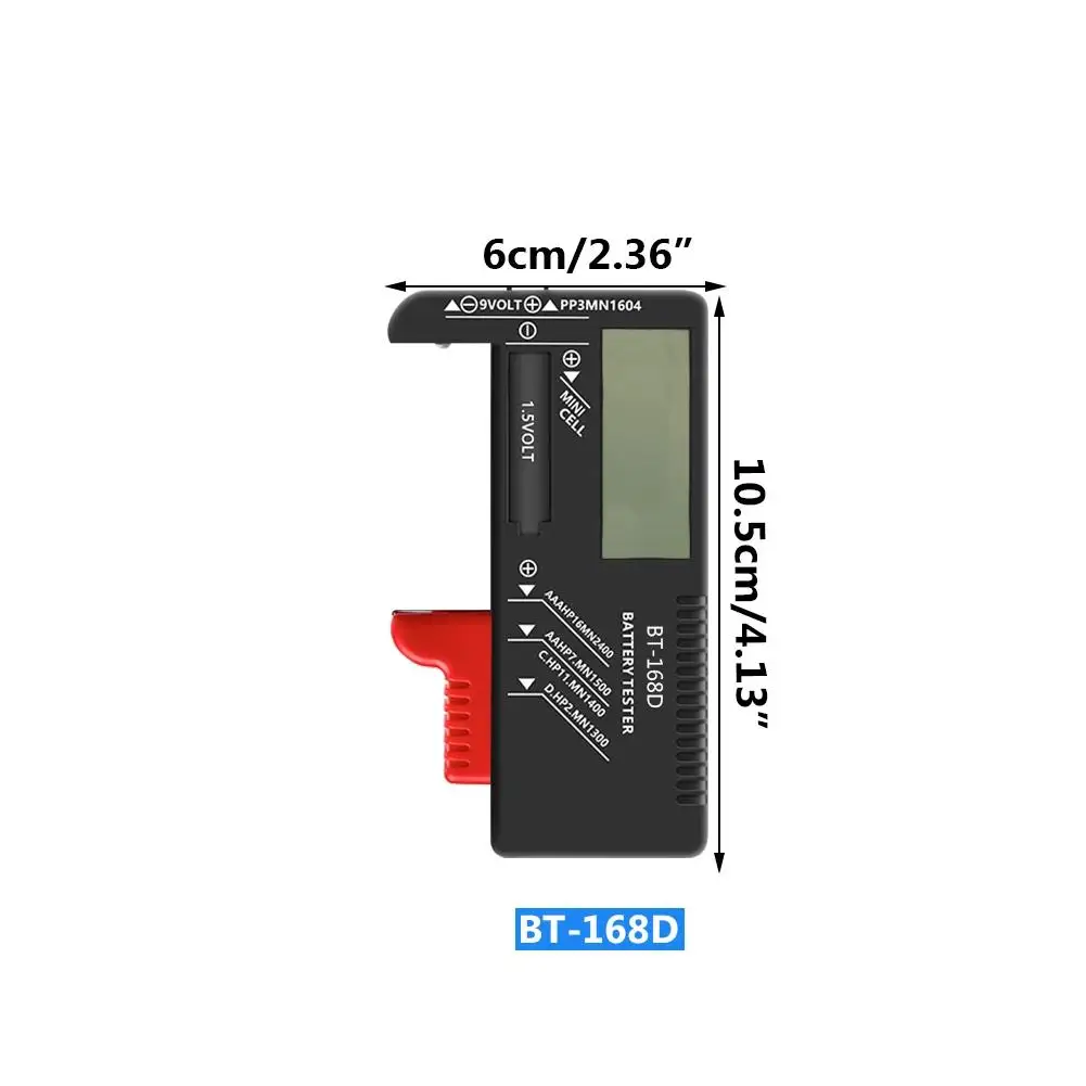 Digital Battery Tester 168D Battery Capacity Tester Meter For 9V 1.5V AAA AA C D Volt Checker Battery Testing Device Universal