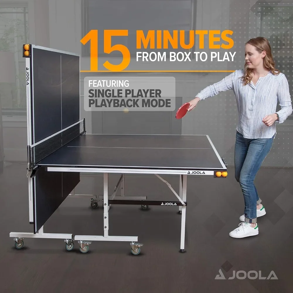 Customizable Rally TL Professional MDF Indoor Ping Pong Table w/Quick Clamp Table Tennis Net & Post Set - 10 Minute Easy Assembl