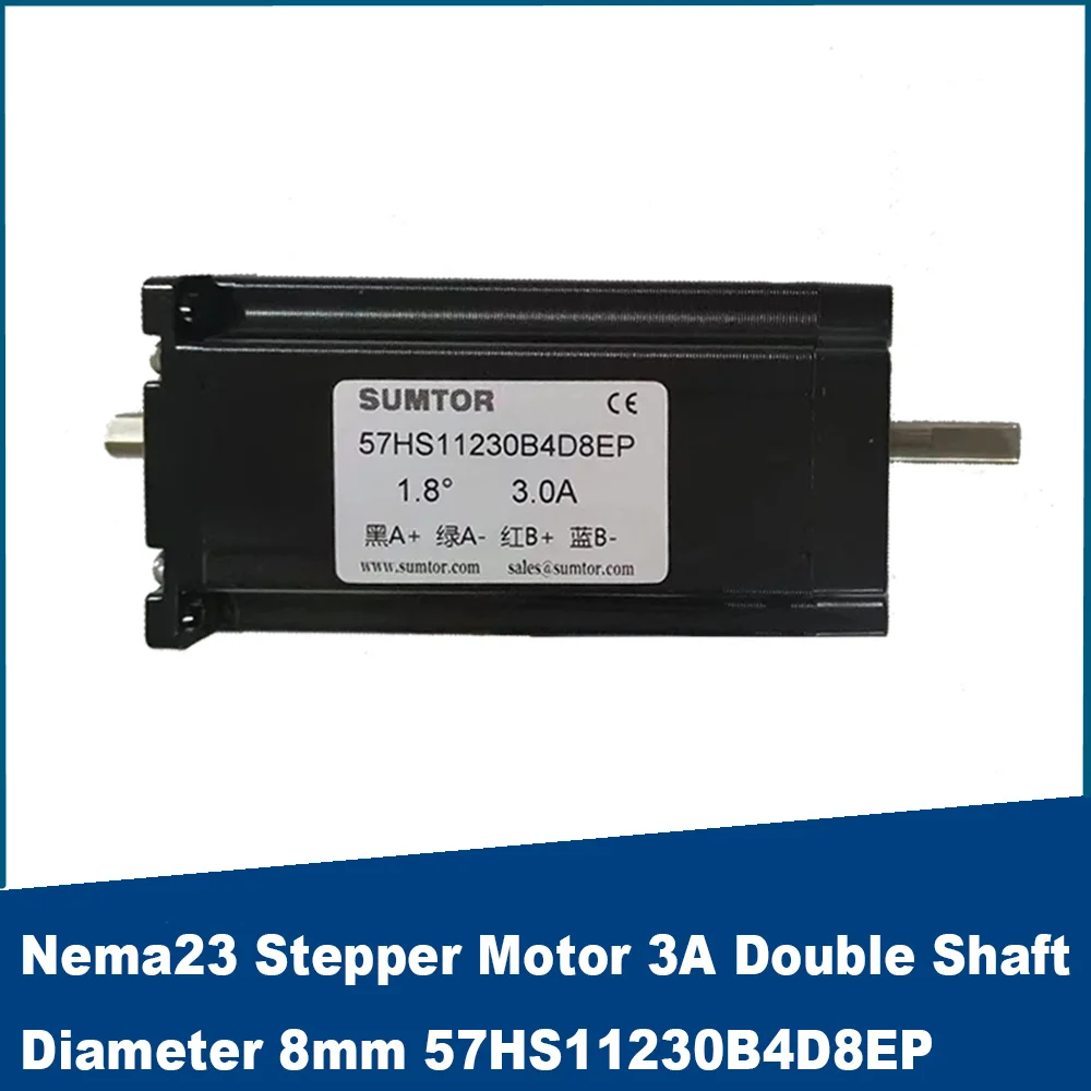 

Nema23 Stepper Motor 2-phase 4-wire 112mm 3Nm 1.8° 3A Double And Single Shaft Diameter 8mm/6.35mm High Performance Hybrid Motor