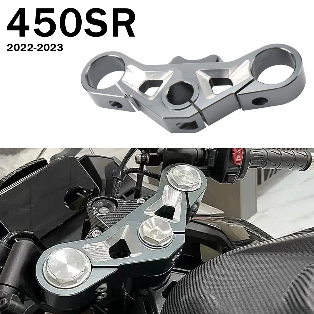 

Suitable For CFMOTO 450SR Motorcycle Accessories 450SR 2022 2023 Upper Samsung Connecting Plate Components Column Fixing Plate