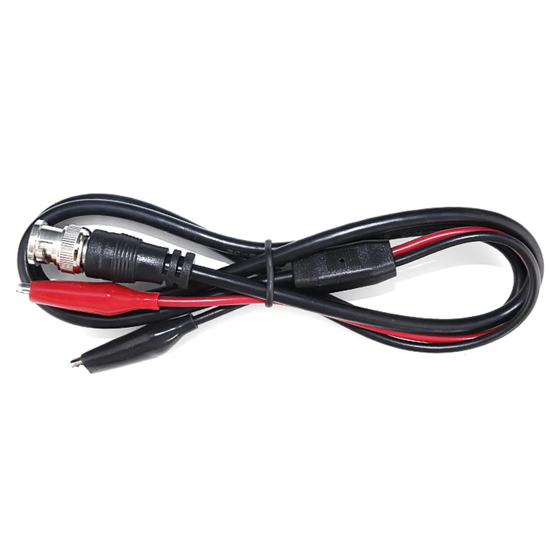 1.1m Digital Oscilloscope BNC Probe Test Leads 50 ohm Coaxial Q9 Male Plug to Dual Alligator crocodile clip test line cable