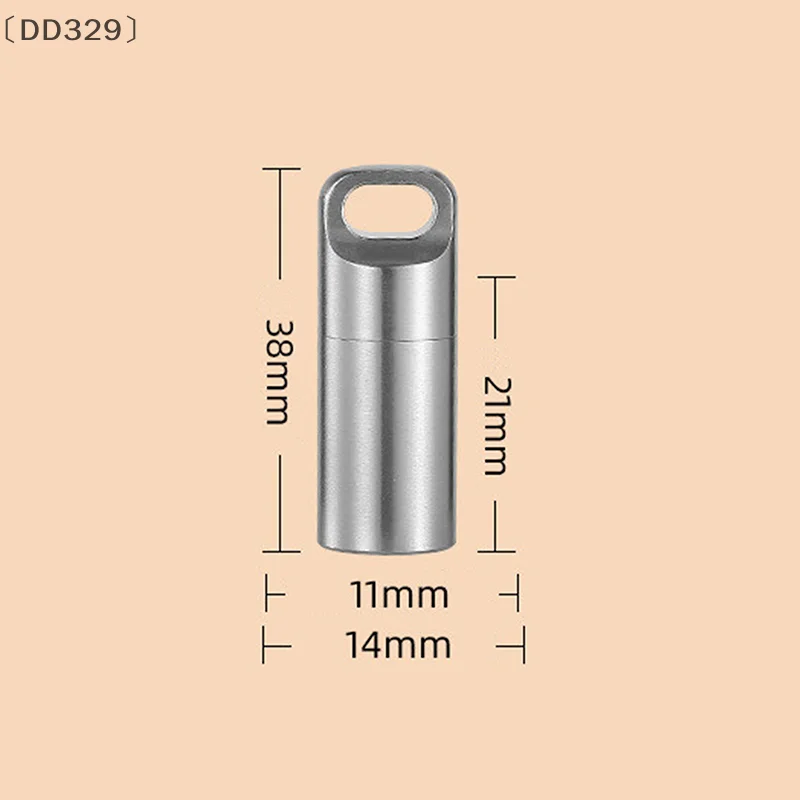 〔DD329〕1Pcs Waterproof Metal Capsule Box Mini Medicine Holder Stainless Steel Pill Case Mini Pill Holder EDC Tool Seal Bottle - view 5