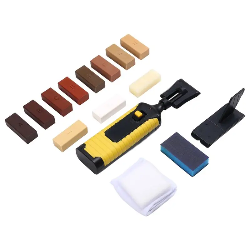 RABIT AS59~ Wood Floor Furniture Scratch Repair Kit , Laminate Repairing Kit With Melting Tool For Cracked Stone Crack Chip Cera