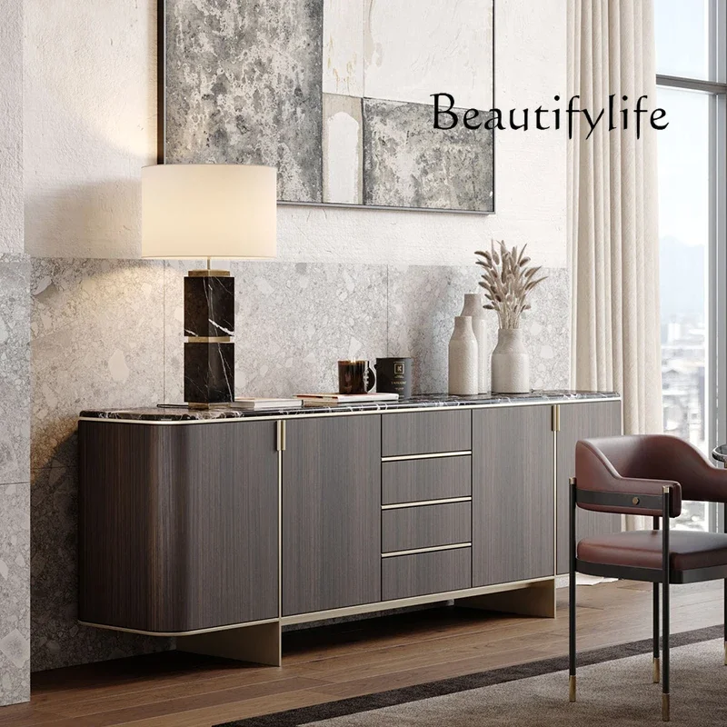 XX Dining Side Cabinet Modern Simple Marble Cabinet Living Room Against The Wall Home Design Decorative Storage Cabinet