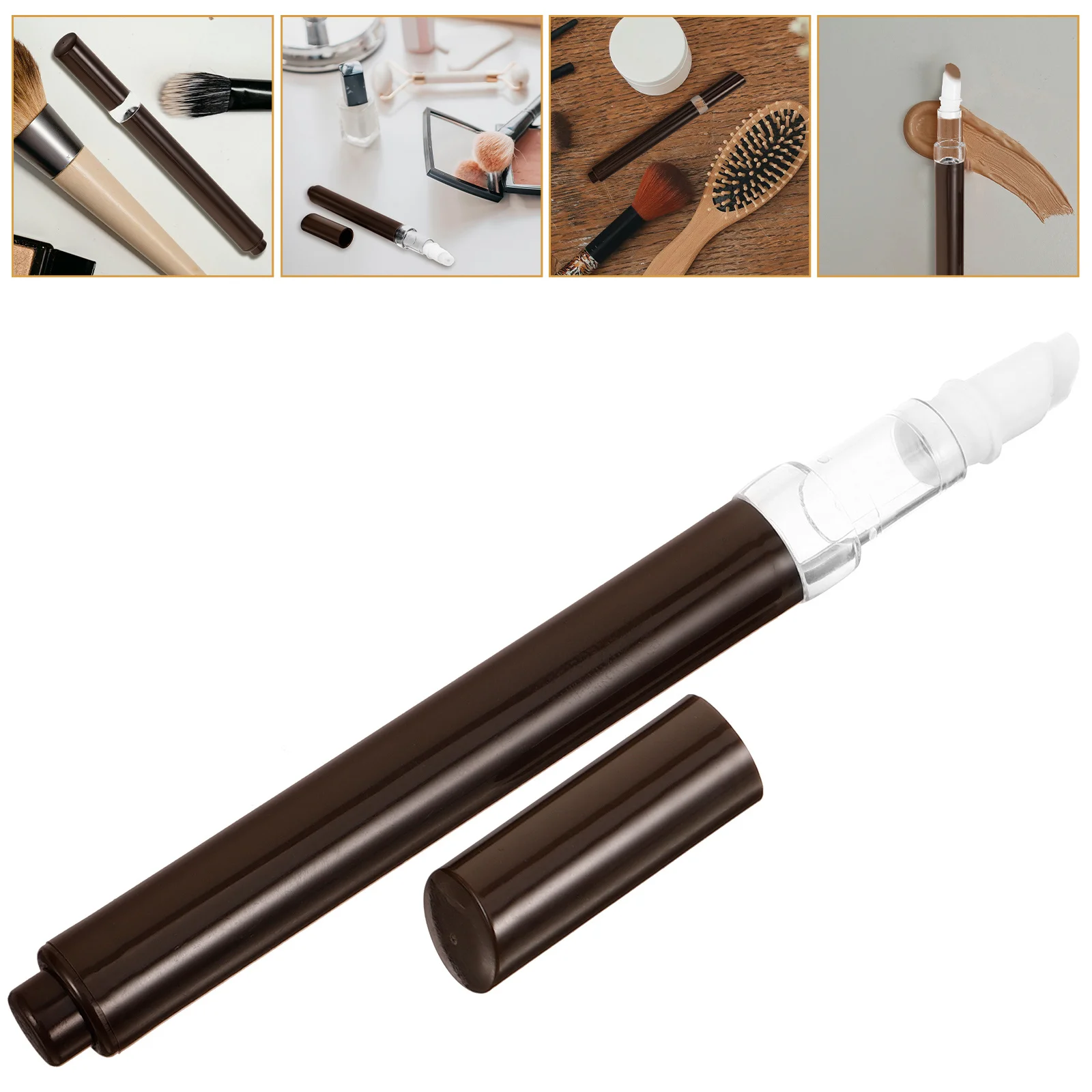 2ml 再利用可能なネイルオイルペン リップグロス容器 空のキューティクルオイルペン ブラシチップ付き 多機能液体トラベルチューブ