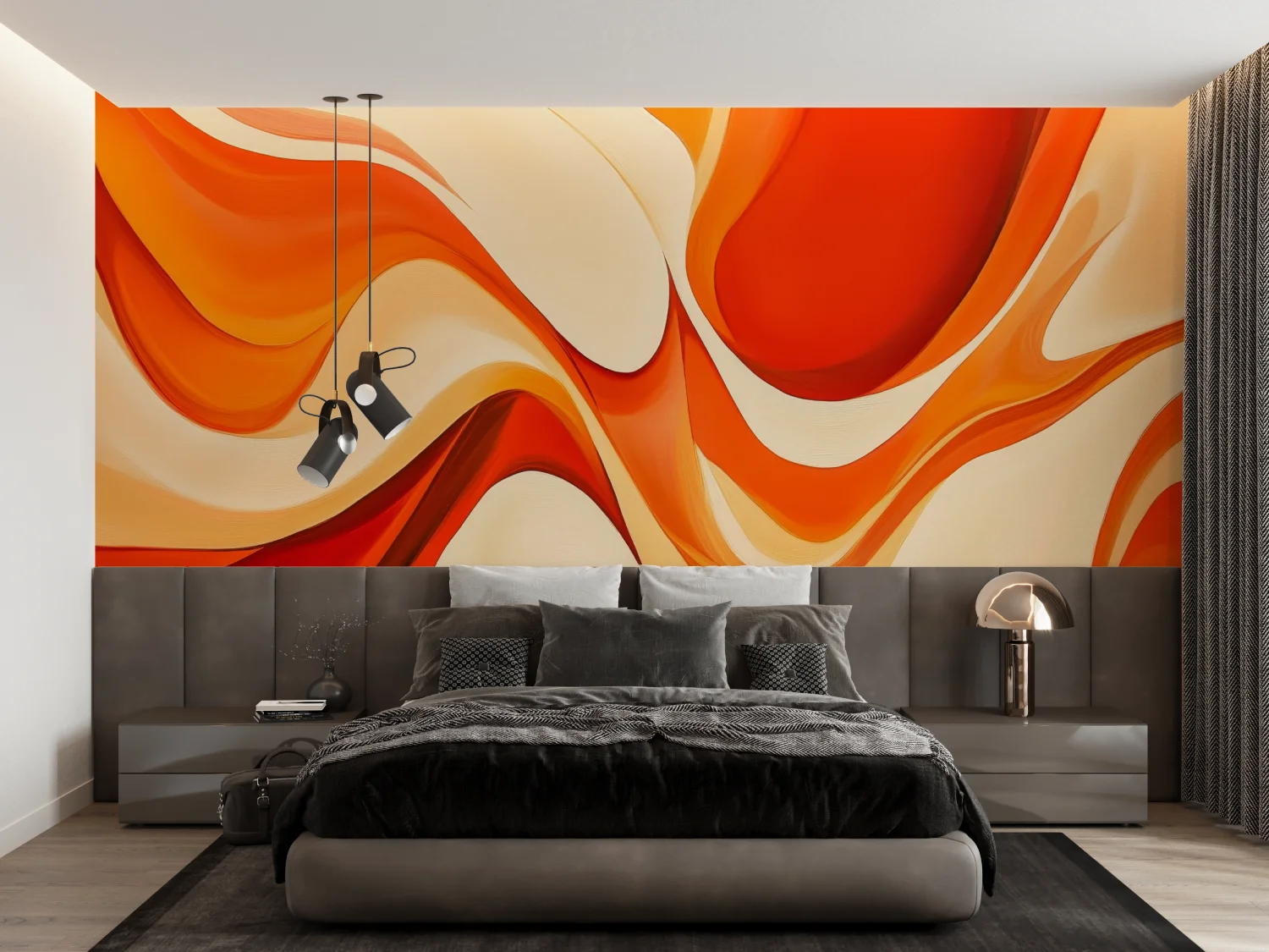 Customized wallpaper lines, wavy murals, home decor, living room, bedroom, bedside, background decoration paintings 3d wallpaper