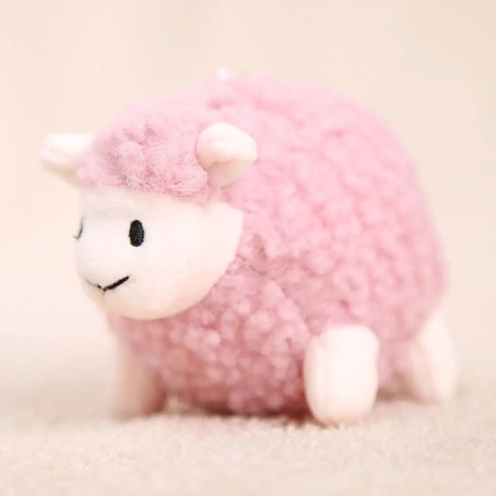 

Брелок-подвеска в виде пухлого ягненка в анималистическом стиле, 11 см, из ПП-хлопка, милый ягненок для украшения рюкзака