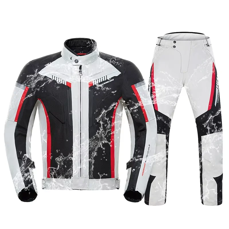 Motorcycle Racing Riding Suit Summer High Elastic Breathable Anti-fall Protective Gear Cotton Waterproof Jacket Unisex