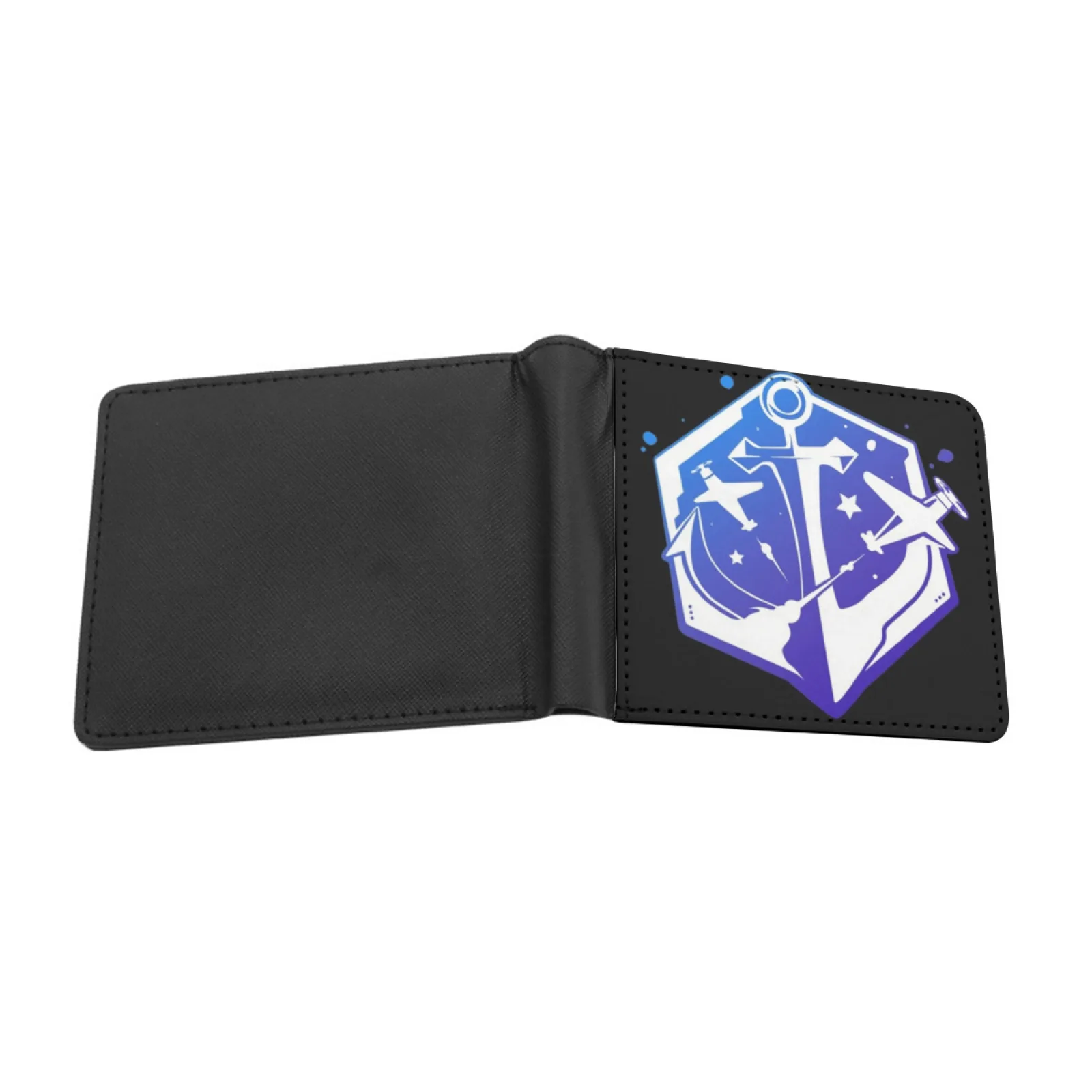 Azur Lane Leather Men Wallets Credit Card Holder Purse Black Wallet Memphis Azur Lane Memphis Azur Lane Personalized Print