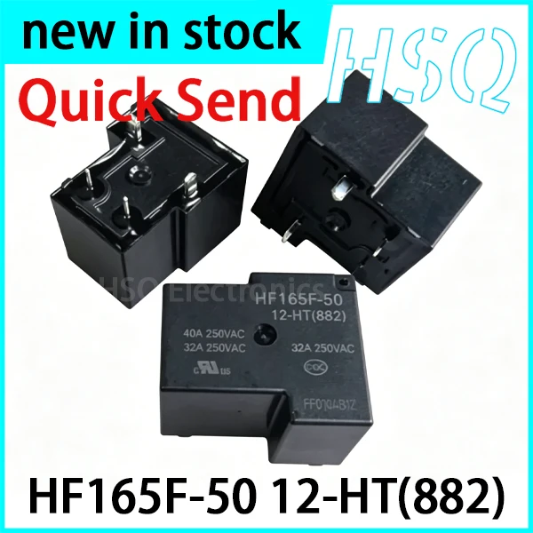 1PCS HF165F-50 12-HT(882) Relay, 4-pin, 40A