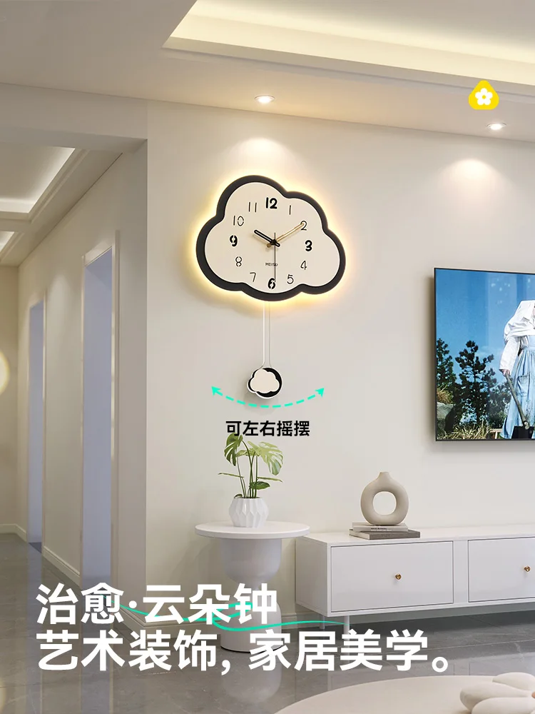 

Creative wall clock living room clock 2025 new Internet celebrity decoration home restaurant simple clock wall watch