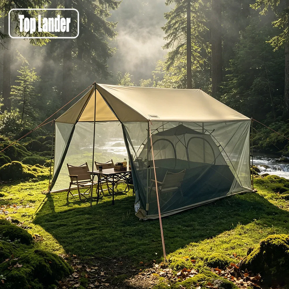 Camping mosquito net tarp tent large mesh tent outdoor shade shelter sunshade waterproof mosquito repellent screen house beach tourist gazebo picnic