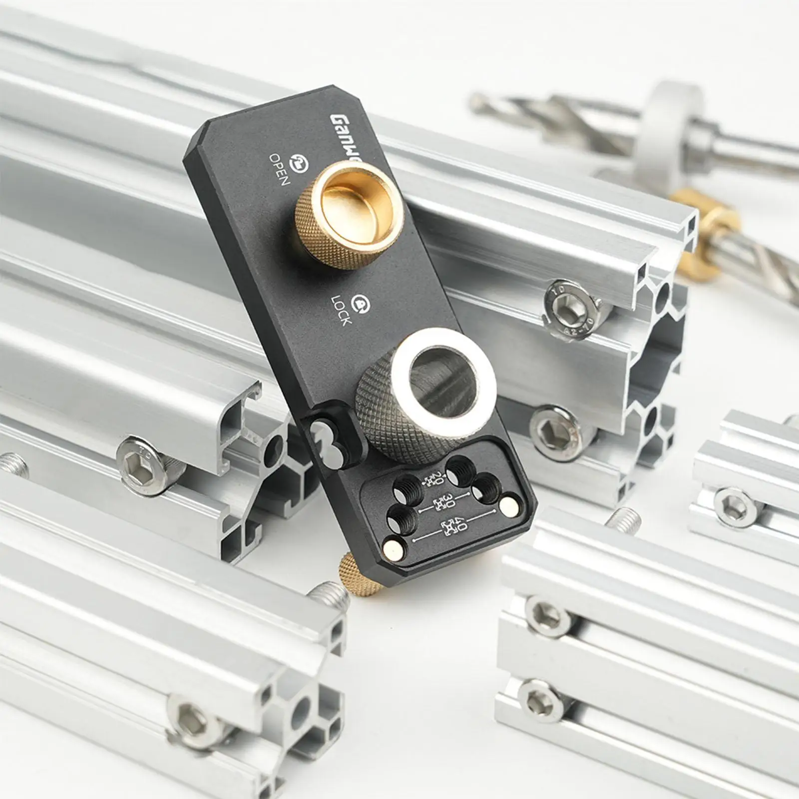 Guide de Profilé en Aluminium avec Perceuse M6 M8, Haute Performance Professionnelle