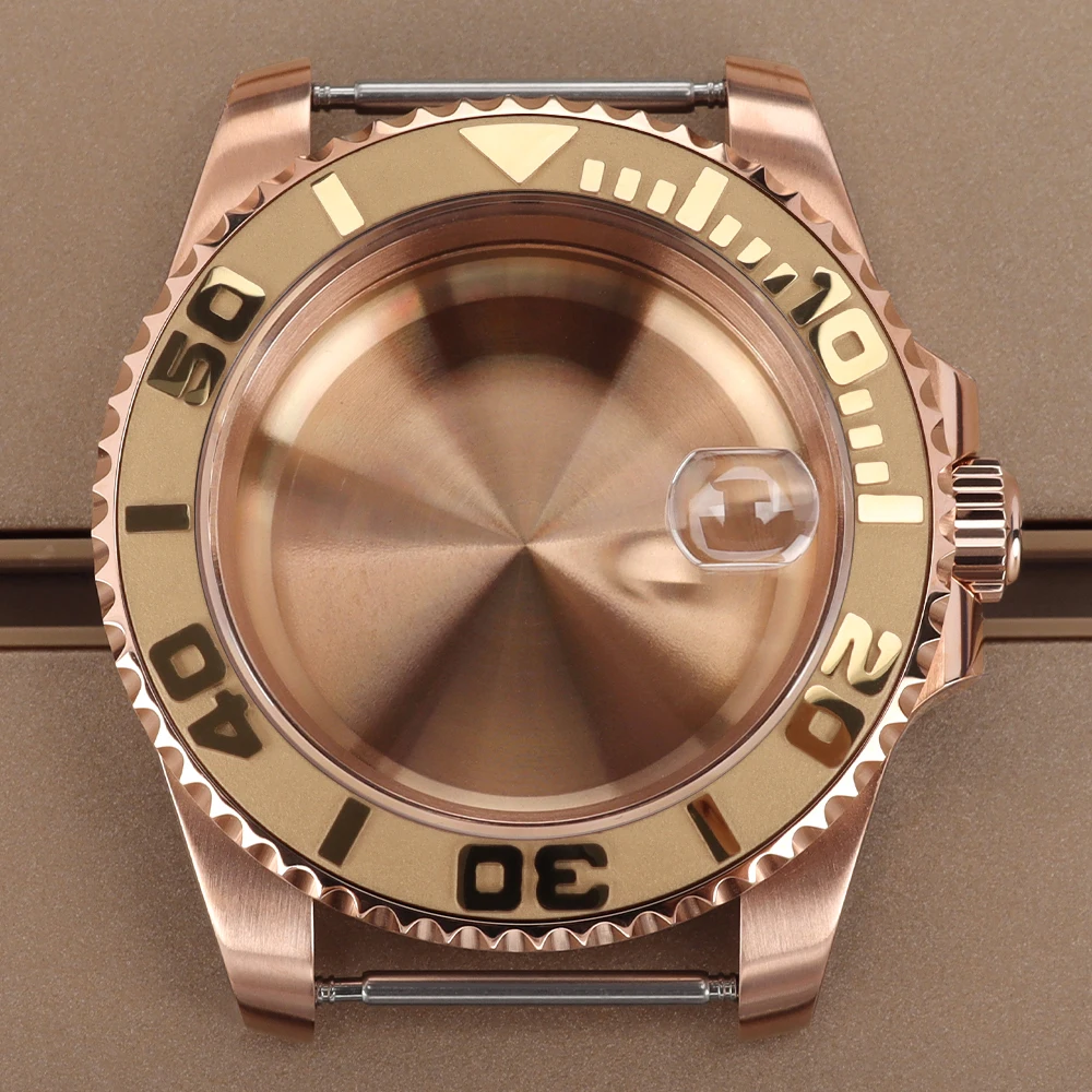 

PVD 40MM Women's Luxury Watch Case Sapphire Glass For SUB Seiko NH35 NH36 NH38/34 Miyota 8215 ETA2824 Movt Yacht-Master Hot Sale