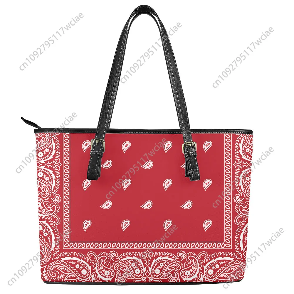 

Bandana Paisley Culture Design Custom Handbag Womens Mens Personalized Tote Bag Shoulder Bag Business Leather Purse Travel Bag