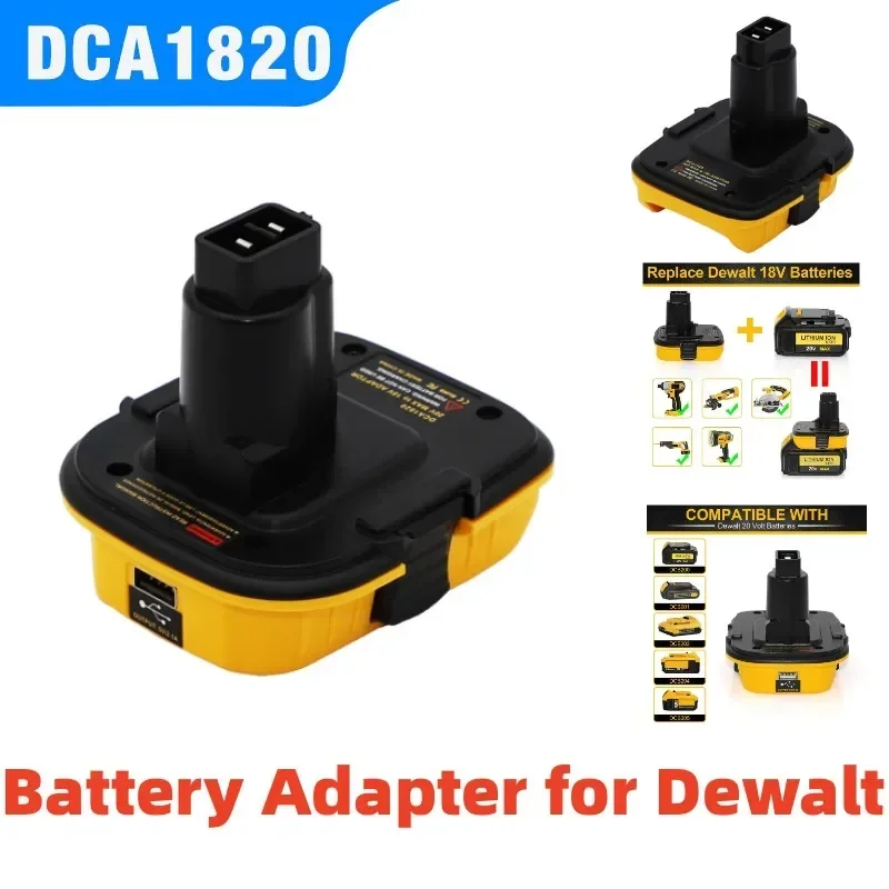 DCA1820 Battery Converter for Dewalt 18V Tools Convert Dewalt 20V Lithium Battery for Dewalt 18V Battery DC9096 DE9098 DE9096