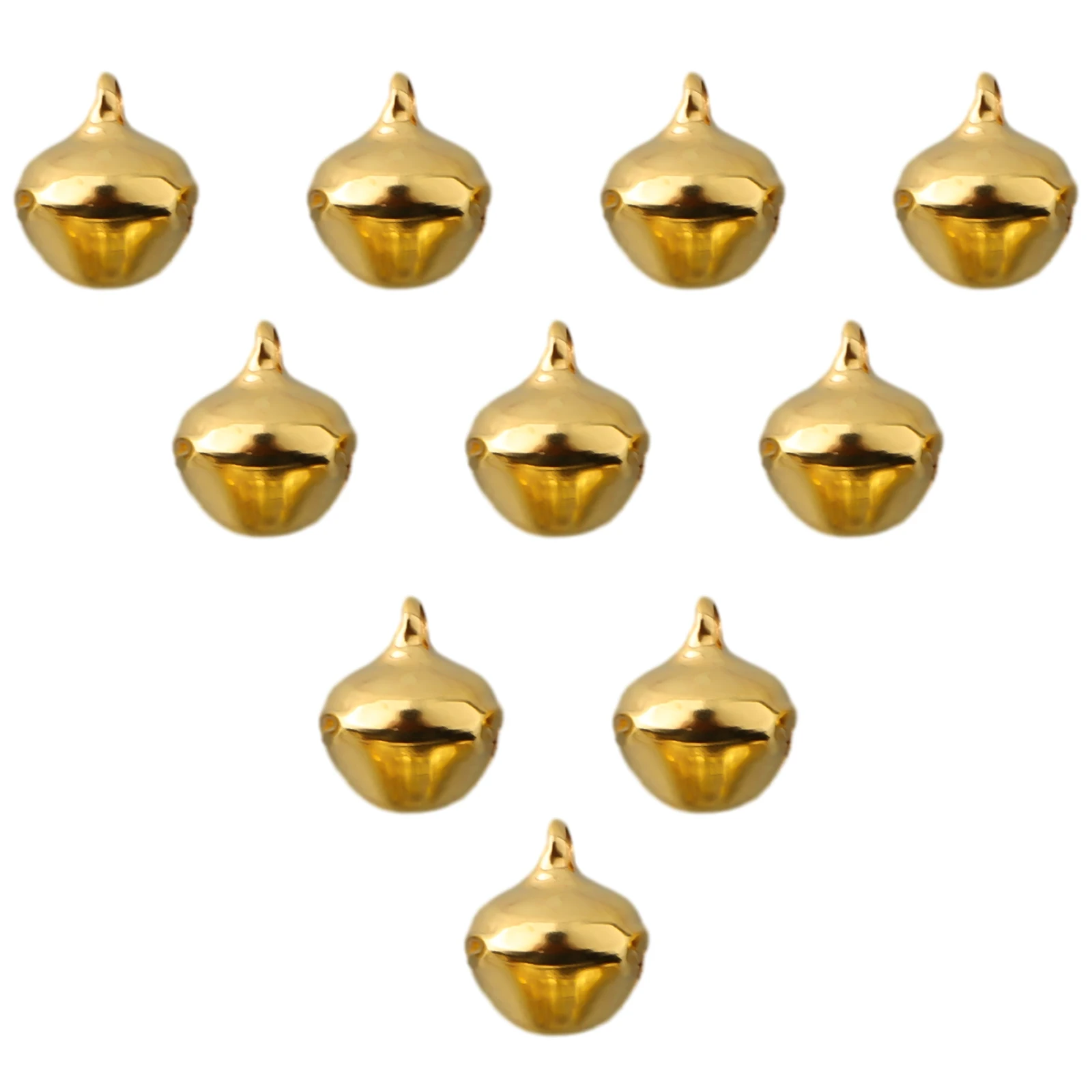 أجراس حرفية على شكل قلادة حديدية، أجراس جلجل، لمسة نهائية لامعة ولامعة، مثالية لملحقات رنين الخياطة في أقواس الشعر #2