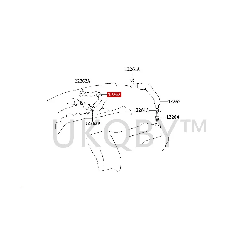 1226231040  To yo ta  crown  enterprising spirit Ventilation hose