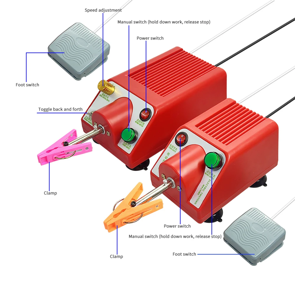 220V/110V Electric Twisting Machine Adjustable Speed Direction Stranding Machine Shielded Wire Winding Machine With Foot Switch