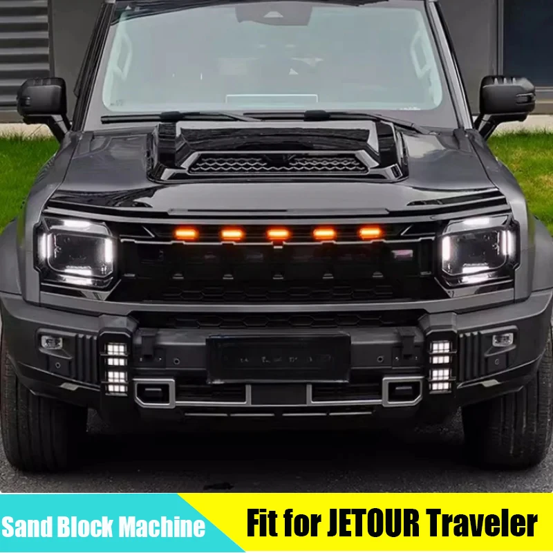 

Car Front Sand Block Machine Suitable for CHERY JETOUR Traveler T2 2023 2024 Modification Black Warrior Car Exterior Parts