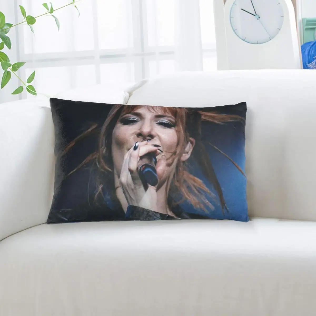 Mylene Farmer Rectangle Pillowcase Cushion Cover Decor Bedroom Bed Home Comfort Throw Pillow