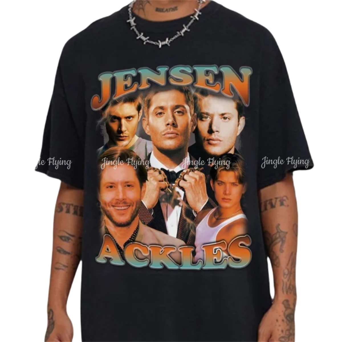 Jensen Ackles Shirt Vintage Retro 90s Dean Winchester Supernatural Homage Bootleg Sweatshirt