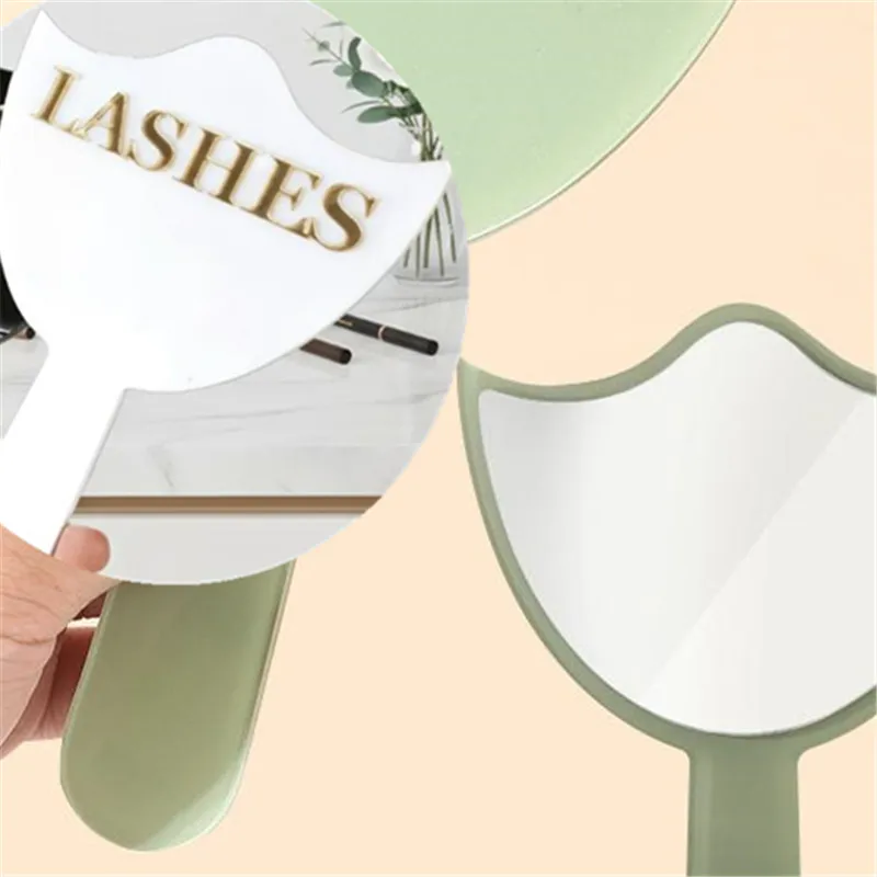 1 stks professionele wimperverlenging spiegel high-definition glas met handvat voor wimperextensies cosmetische make-up tools