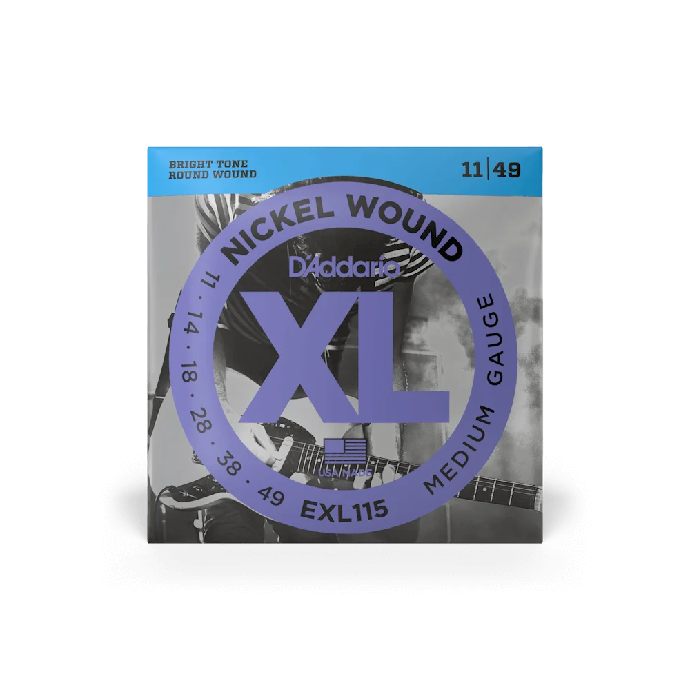 Nickel Electric Guitar Strings EXL115 11-49  Perfect Intonation Reliable Durability - For 6 String Electric Guitars Accessories