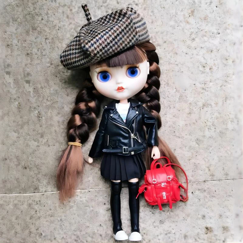 Blythe Doll Clothes Baseball Jacket Pants for Blyth Azone Boots OB23 OB24 Doll Coat Shirt