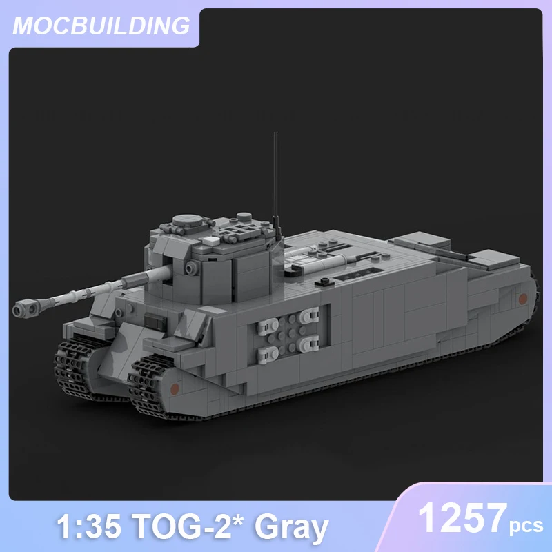 1:35 Scale TOG-2 Gray Vehicle Model MOC Building Blocks DIY Assemble Bricks Educational Creative Collection Toys Gifts 1257PCS