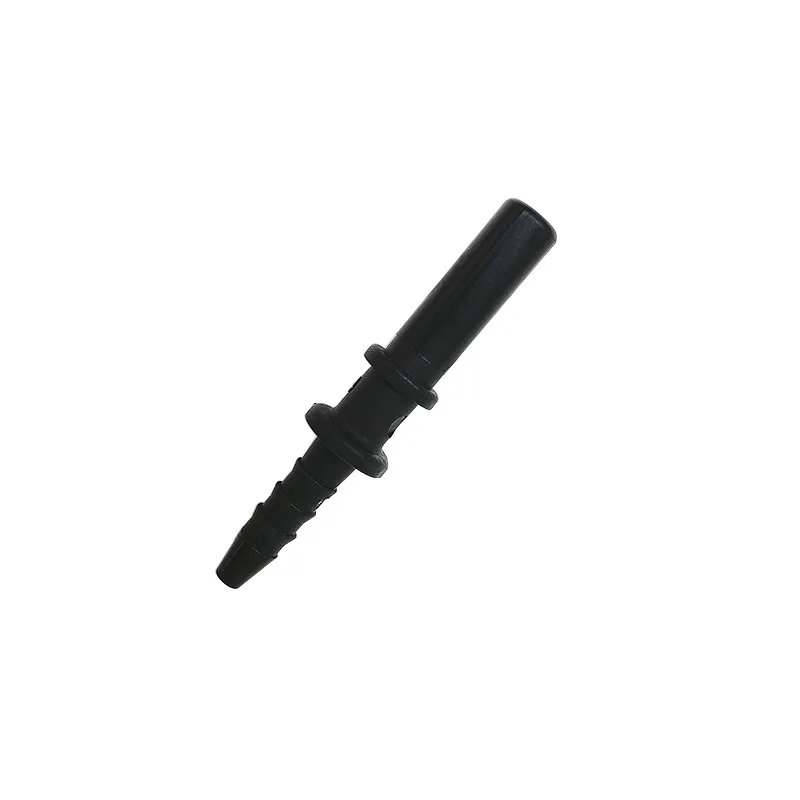 6.30 ID3 180-degree oil circuit dedicated plastic straight male quick connector, black straight through male connector 2pcs