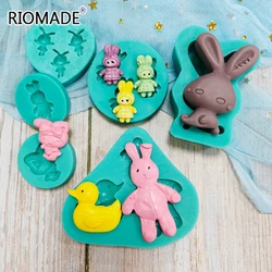 Rabbit Silicone Cake Mold DIYhandmade Crafts Easter Decoration Cake Tools Chocolate Cupcake Dessert Kitchen Baking Mould