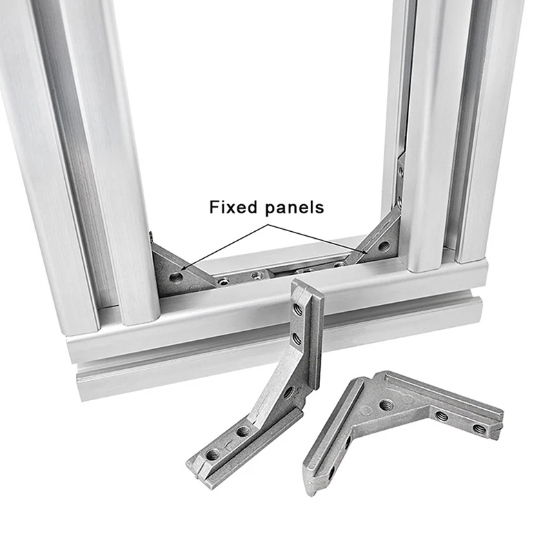 2/4Pcs Angle Slot Connector 2020 3030 4040 Panel Iinstallation Board Angle Slot Fixing Hardware Door Frame Corner Code Profile