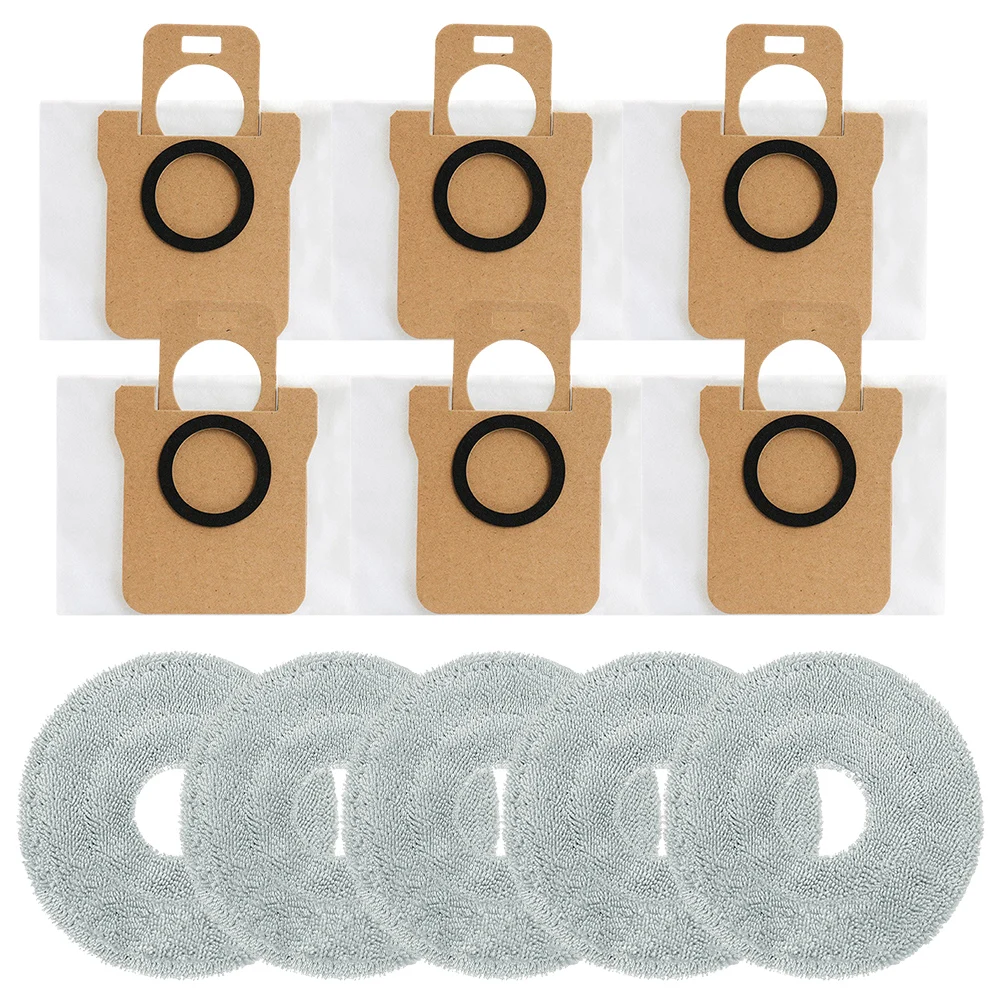 Kit de bolsas para polvo de microfibra + paño de mopa, sello fuerte, rendimiento sin obstrucciones, mantiene el suelo limpio e higiénico para JONR para T5 PRO