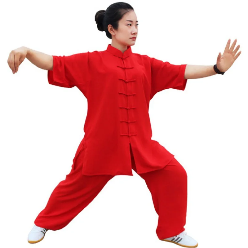 Tai Chi clothing cotton and silk clothings summer martial arts practice  morning exercise performance Clothing