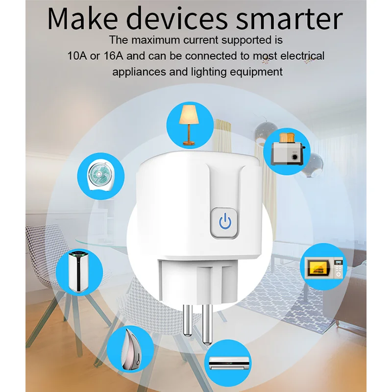 Smart Wi-Fi Socket with Ewelink App for Automatic Timing Control with Voice Commands Using European Plug. image 5