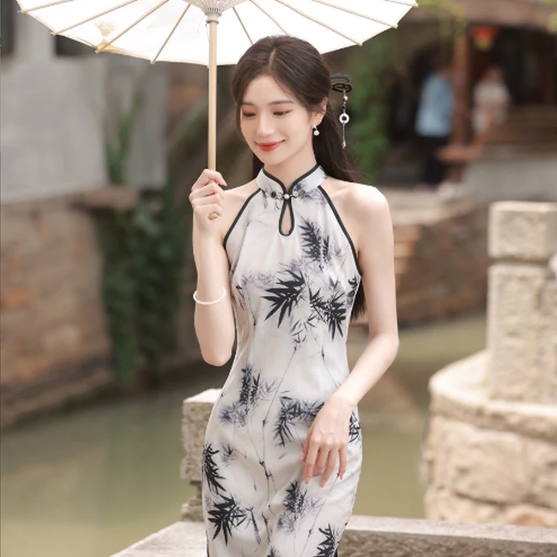 Elegant New Brocade Satin Long Fork Cheongsam Chinese Classic Women's Qipao Short Sleeve Sexy Wedding Evening Party Dress 4XL