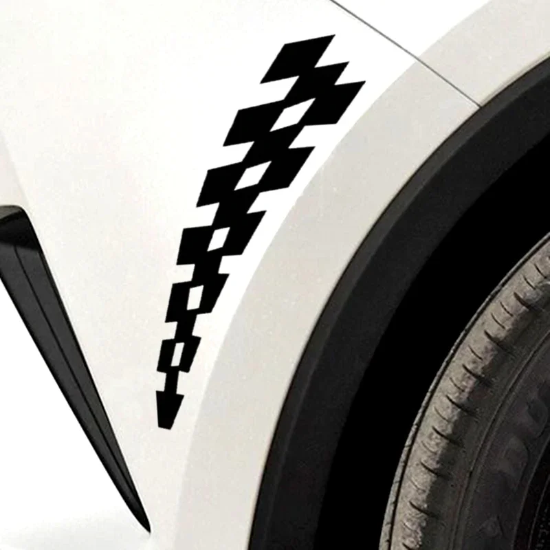 2Pcs F1 Checkered Flag JDM Racing Reflective Vinyl Decals for Scratch Cover, Wing, Fender, Mirror, Bumper, Motorcycle & Car