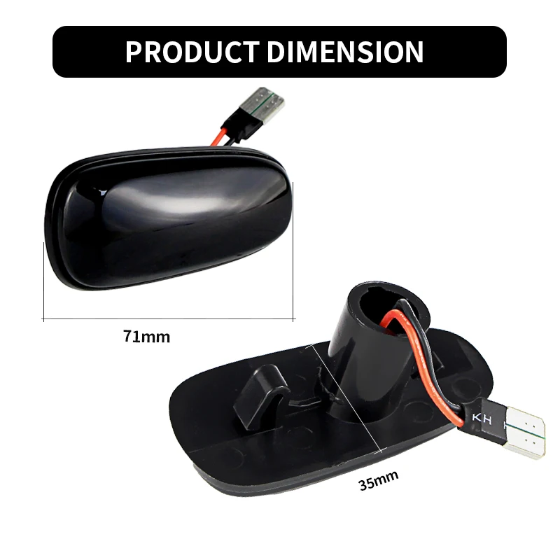 2xDynamiczne LED-owe kierunkowskazy w błotnikach do Opel Astra G 1998-2009 Zafira A 1999-2005, boczne światła obrysowe, lampy 2000 2001 2002 2003 2004