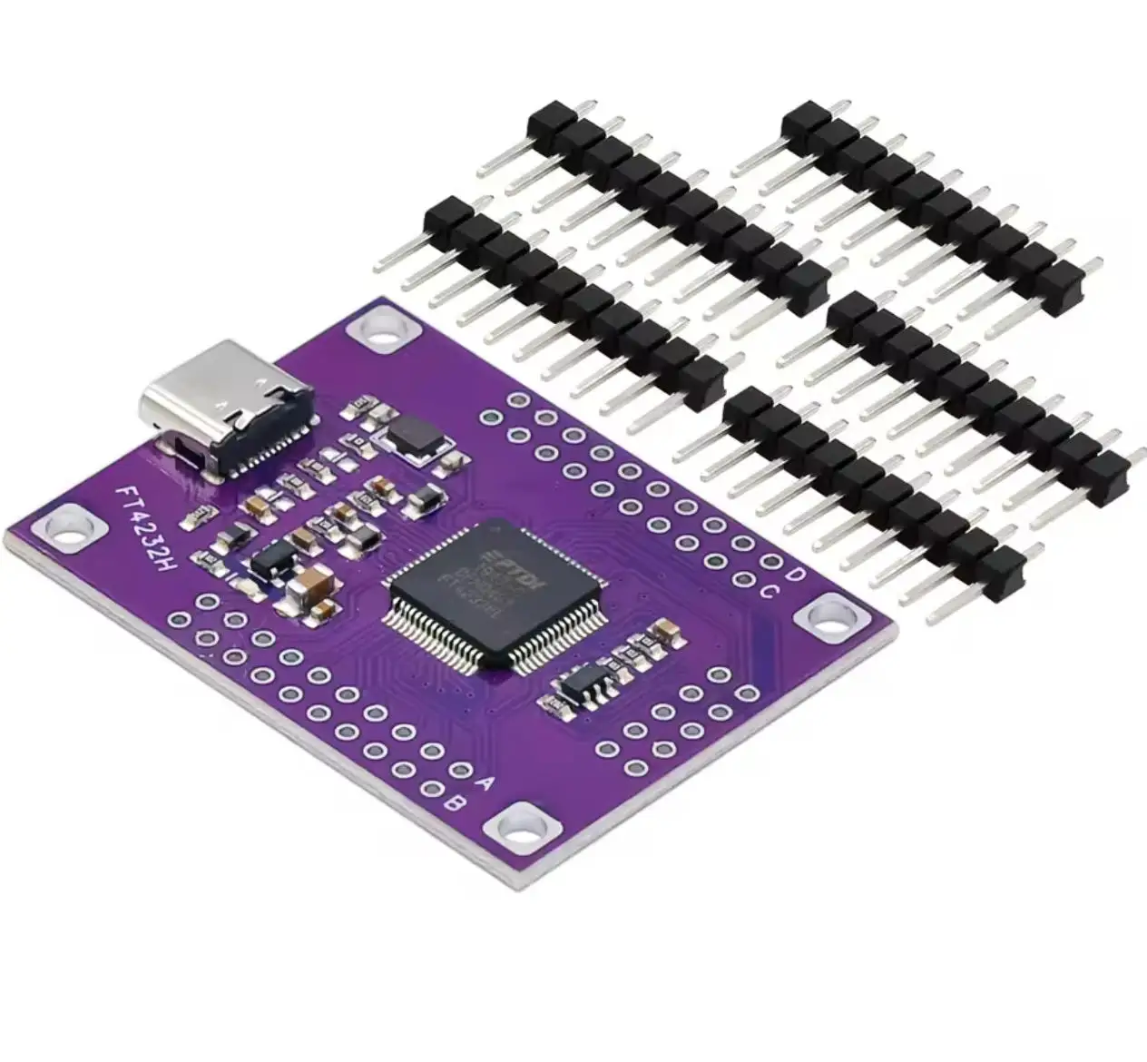 FT4232 Four-channel TYPE-C to Serial Port UART/SPI/I2C/JTAG/RS232 /RS485/RS422 Module 4 Channel FT4232HL