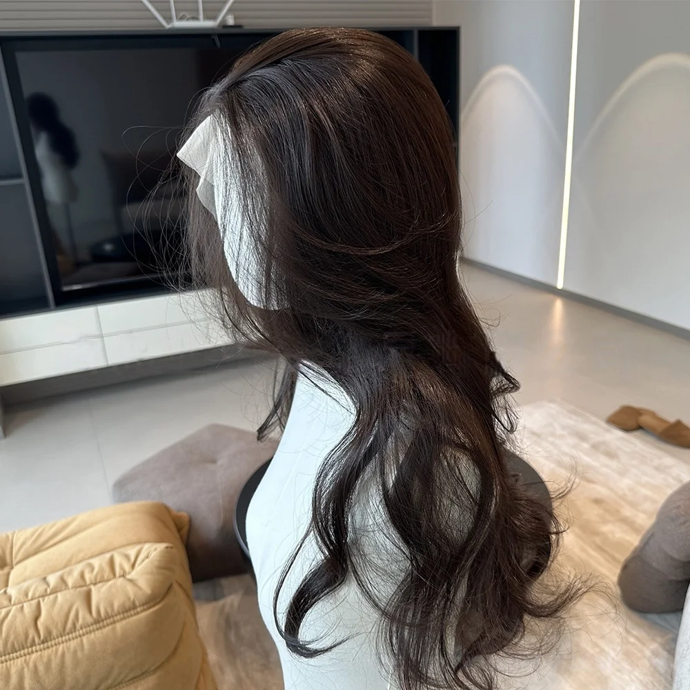 Ashely شعر مستعار أسود 26 بوصة طويل الجسم متموج خصلات الشعر المستعار للنساء موضة الاصطناعية الدانتيل شعر مستعار أمامي جودة عالية 13*4 الدانتيل شعر مستعار أمامي