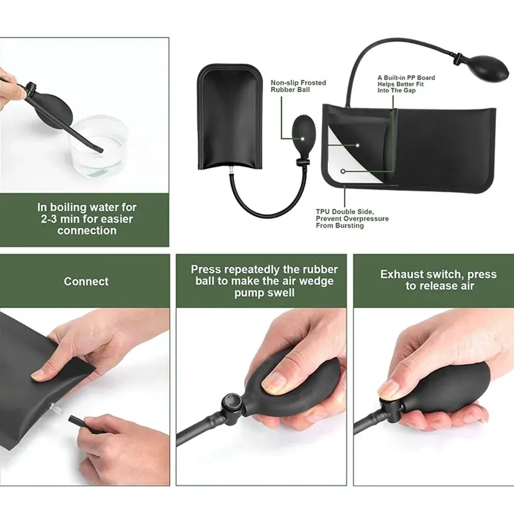 Car Wedge Pump Locksmith Thickened Door Repair Air Cushion Emergency Open Unlock Tool Kit With Long Reach Grabber view 4