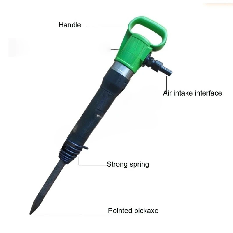 For Mini Pneumatic Hammer Heavy Duty Air Chisel Handheld Jackhammer for Rust Removal Cutting Drilling Rock Drilling & Demolition