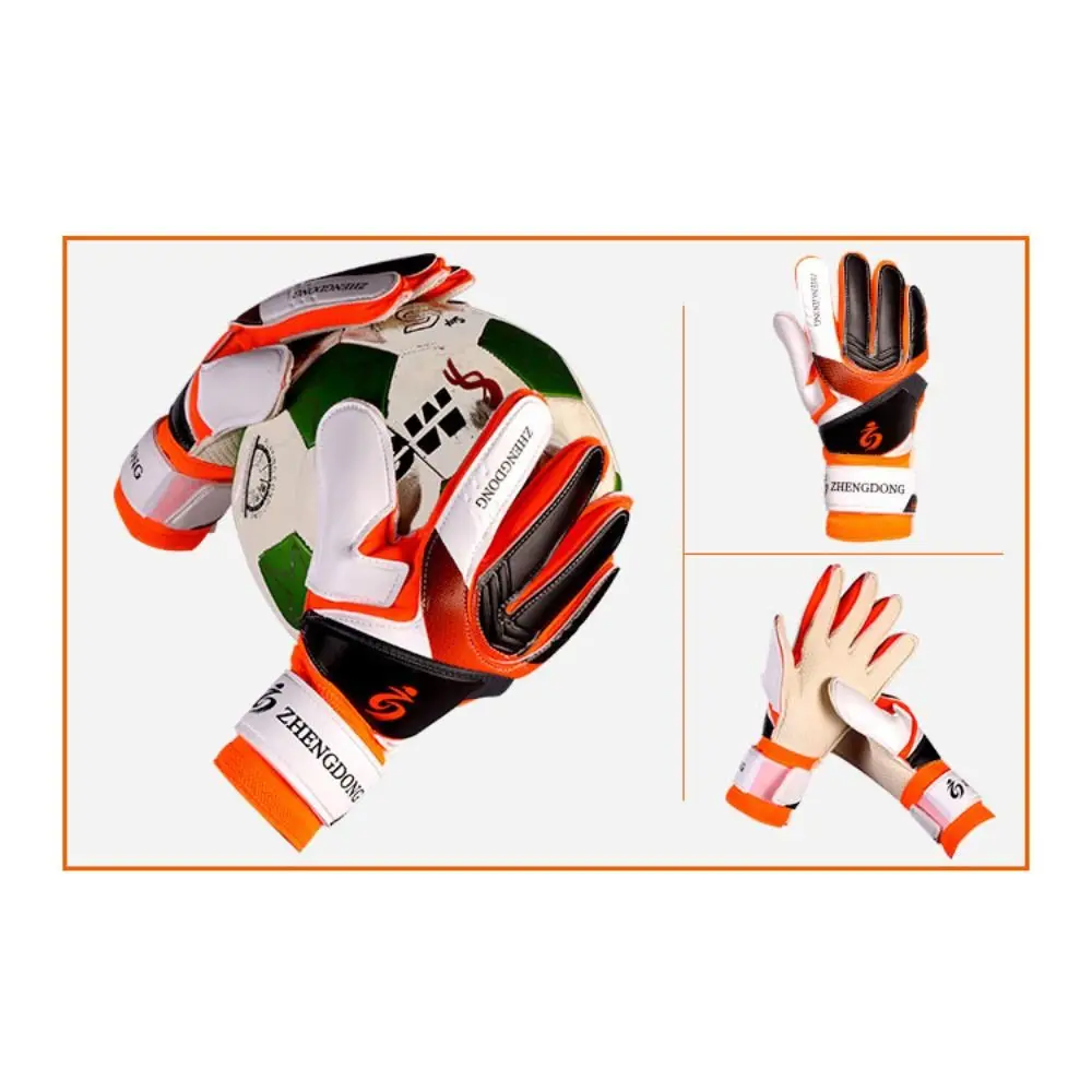 Wear-resistant Football Gloves Anti-slip Excellent Goalkeeper Training Gloves Non-Slip Thick Latex Football Training Gloves
